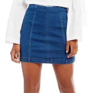 Free People Modern Femme Denim Mini Skirt